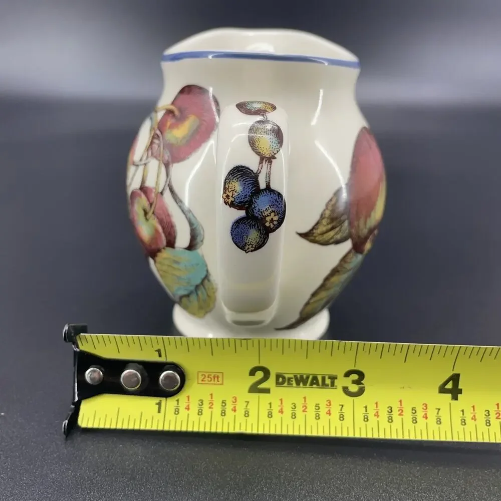 Pier 1 Macintosh Fruit Creamer Earthenware Coffee Cream Pitcher Fall Cottagecore